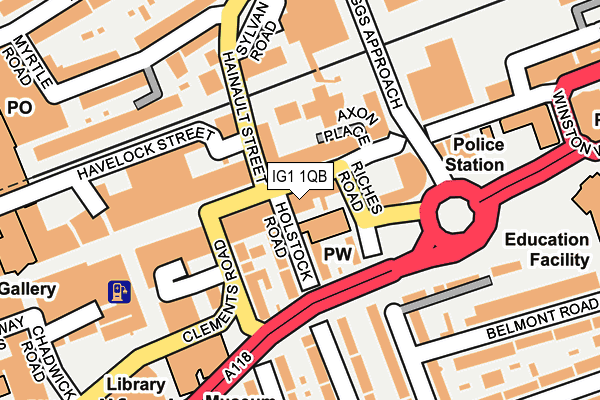 IG1 1QB map - OS OpenMap – Local (Ordnance Survey)