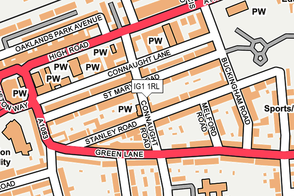 Map of LEY STREET LTD at local scale