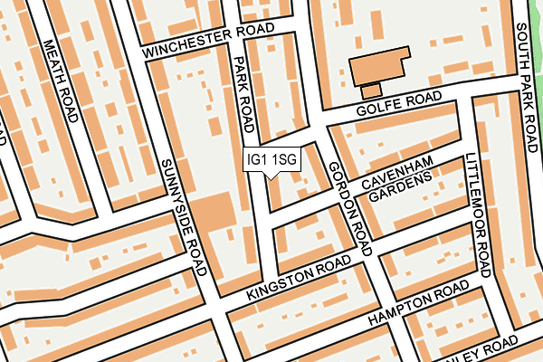 IG1 1SG map - OS OpenMap – Local (Ordnance Survey)