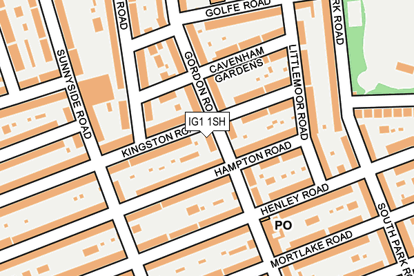 IG1 1SH map - OS OpenMap – Local (Ordnance Survey)