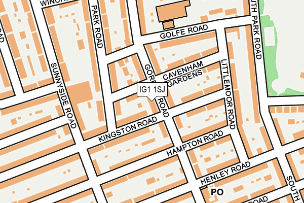 IG1 1SJ map - OS OpenMap – Local (Ordnance Survey)