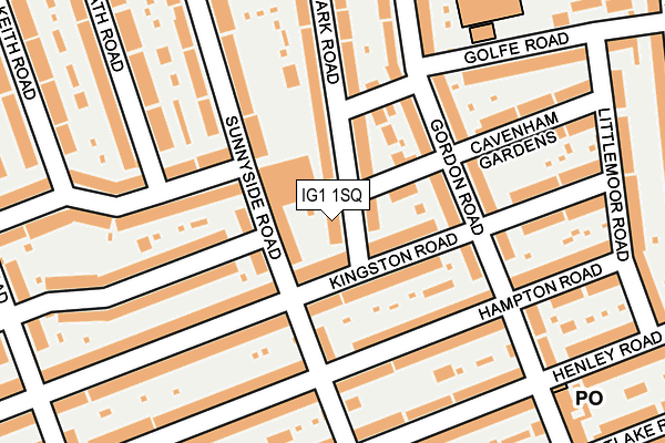 IG1 1SQ map - OS OpenMap – Local (Ordnance Survey)
