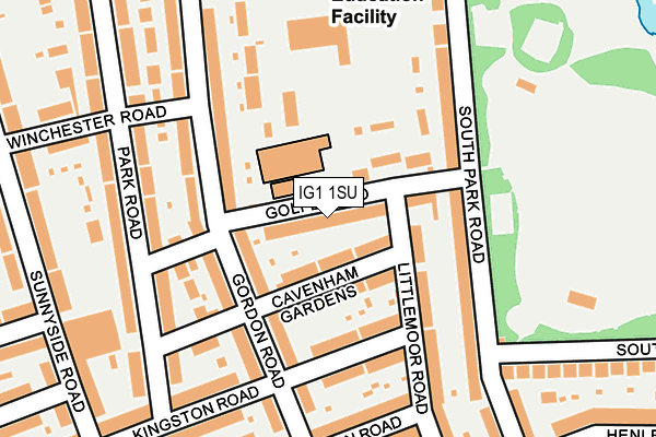 IG1 1SU map - OS OpenMap – Local (Ordnance Survey)