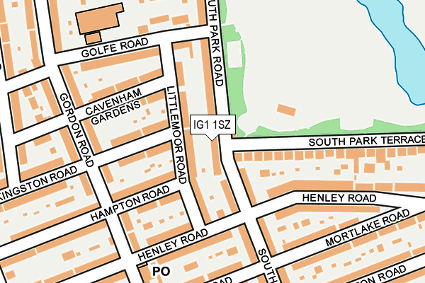 IG1 1SZ map - OS OpenMap – Local (Ordnance Survey)