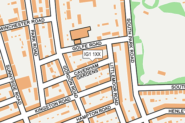 IG1 1XX map - OS OpenMap – Local (Ordnance Survey)