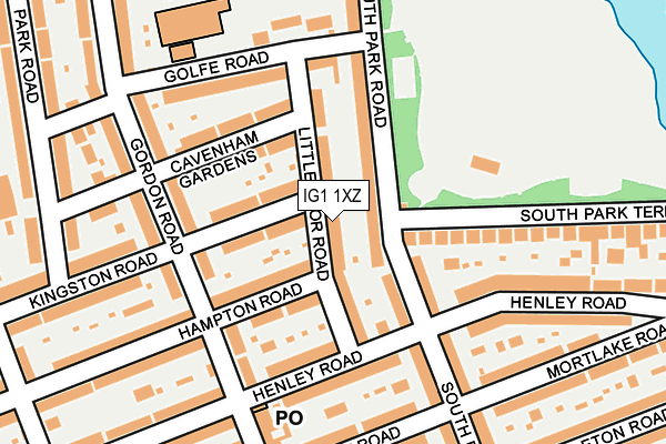 IG1 1XZ map - OS OpenMap – Local (Ordnance Survey)