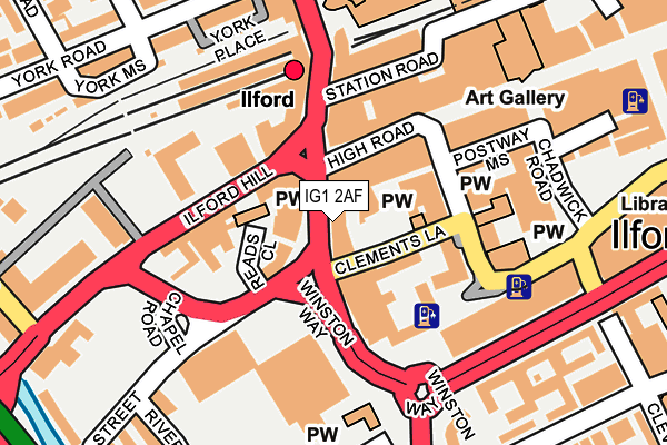 IG1 2AF map - OS OpenMap – Local (Ordnance Survey)