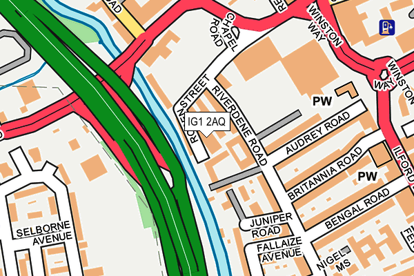 IG1 2AQ map - OS OpenMap – Local (Ordnance Survey)