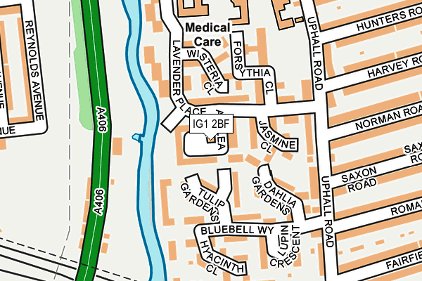 IG1 2BF map - OS OpenMap – Local (Ordnance Survey)