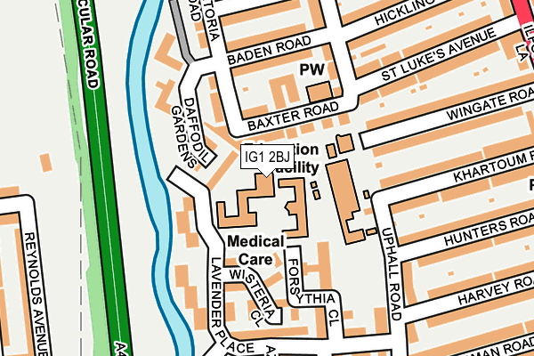 IG1 2BJ map - OS OpenMap – Local (Ordnance Survey)