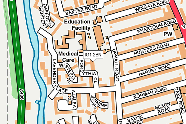 IG1 2BN map - OS OpenMap – Local (Ordnance Survey)