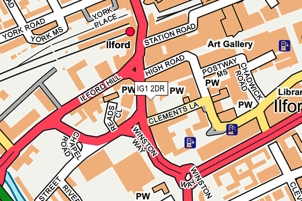 IG1 2DR map - OS OpenMap – Local (Ordnance Survey)