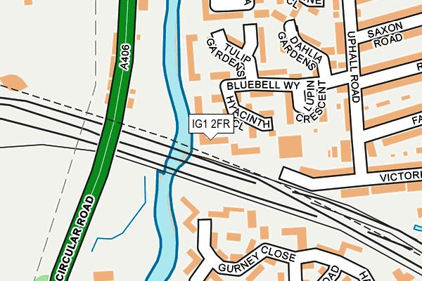 IG1 2FR map - OS OpenMap – Local (Ordnance Survey)