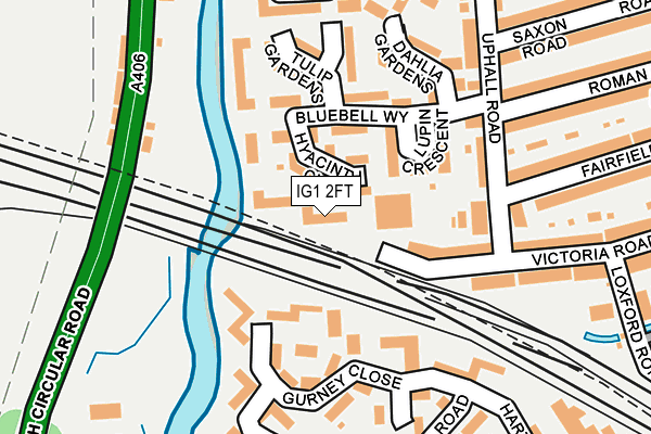 IG1 2FT map - OS OpenMap – Local (Ordnance Survey)