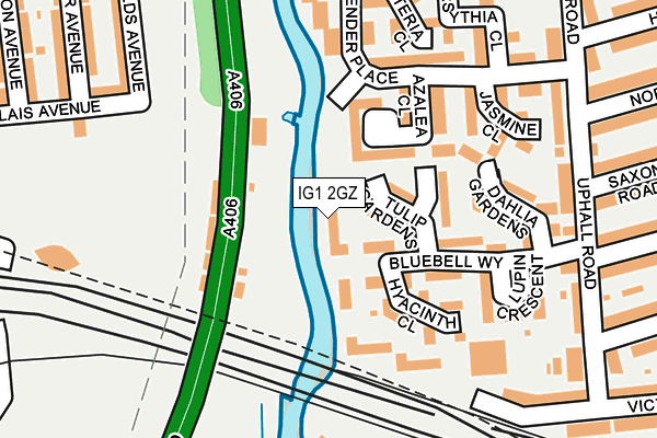 IG1 2GZ map - OS OpenMap – Local (Ordnance Survey)