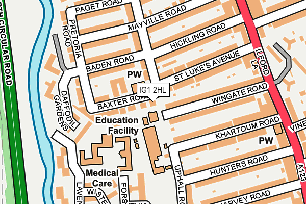 IG1 2HL map - OS OpenMap – Local (Ordnance Survey)