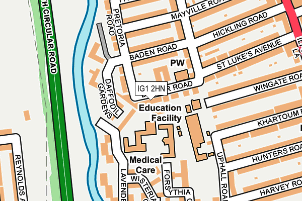 IG1 2HN map - OS OpenMap – Local (Ordnance Survey)