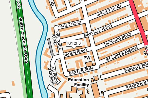 IG1 2HS map - OS OpenMap – Local (Ordnance Survey)