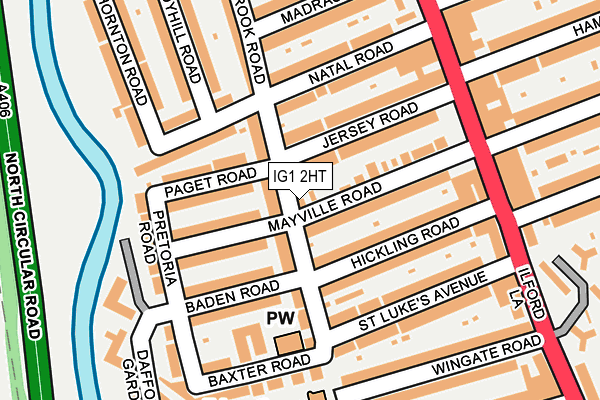 IG1 2HT map - OS OpenMap – Local (Ordnance Survey)