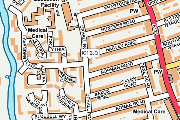 IG1 2JQ map - OS OpenMap – Local (Ordnance Survey)