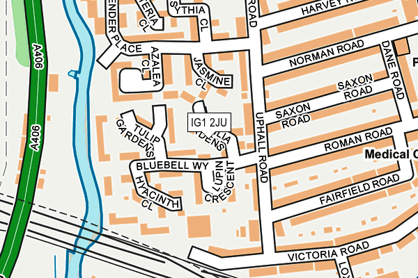 IG1 2JU map - OS OpenMap – Local (Ordnance Survey)