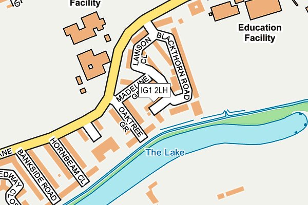 IG1 2LH map - OS OpenMap – Local (Ordnance Survey)