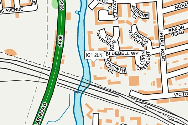 IG1 2LN map - OS OpenMap – Local (Ordnance Survey)