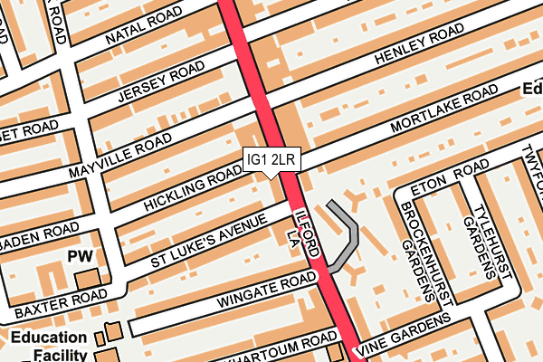 IG1 2LR map - OS OpenMap – Local (Ordnance Survey)