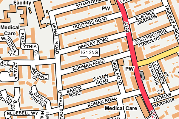 IG1 2NG map - OS OpenMap – Local (Ordnance Survey)