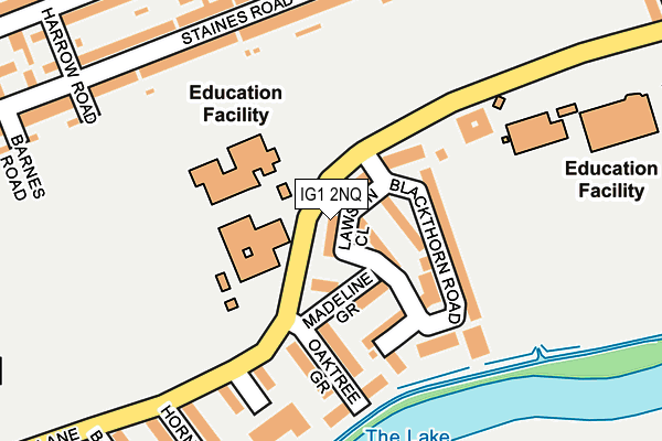 IG1 2NQ map - OS OpenMap – Local (Ordnance Survey)