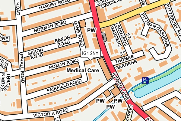 IG1 2NY map - OS OpenMap – Local (Ordnance Survey)