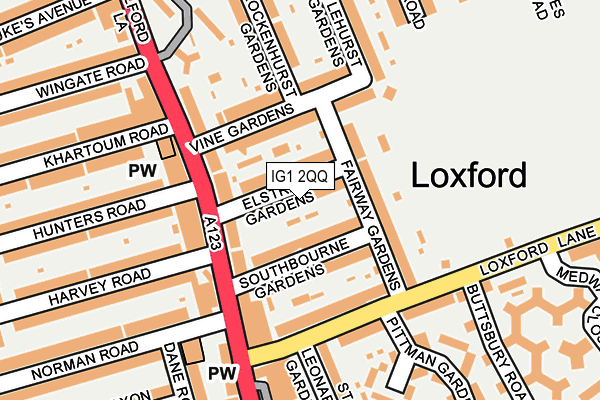 IG1 2QQ map - OS OpenMap – Local (Ordnance Survey)