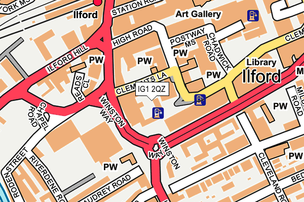 IG1 2QZ map - OS OpenMap – Local (Ordnance Survey)