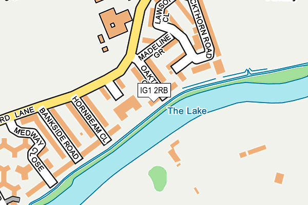 IG1 2RB map - OS OpenMap – Local (Ordnance Survey)