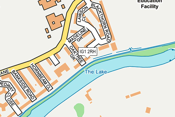 IG1 2RH map - OS OpenMap – Local (Ordnance Survey)
