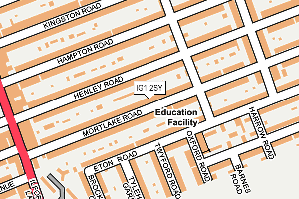 IG1 2SY map - OS OpenMap – Local (Ordnance Survey)