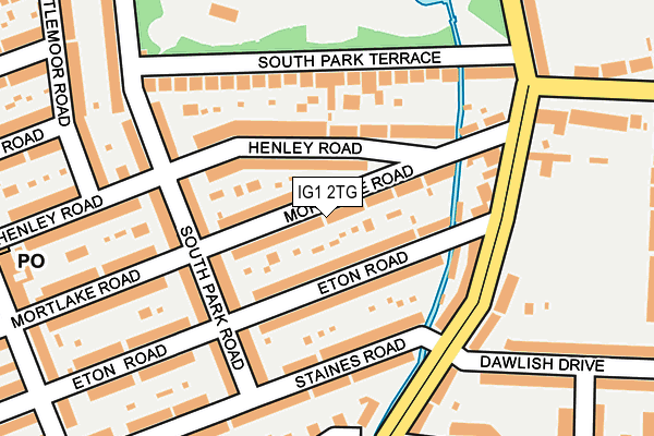 IG1 2TG map - OS OpenMap – Local (Ordnance Survey)
