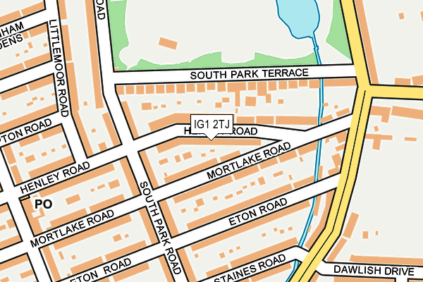 IG1 2TJ map - OS OpenMap – Local (Ordnance Survey)