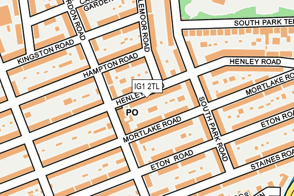 IG1 2TL map - OS OpenMap – Local (Ordnance Survey)