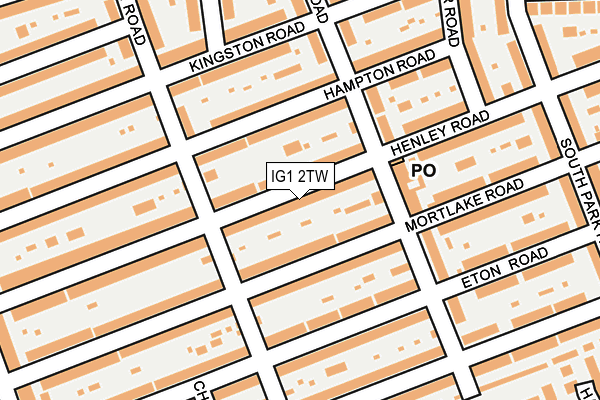 IG1 2TW map - OS OpenMap – Local (Ordnance Survey)