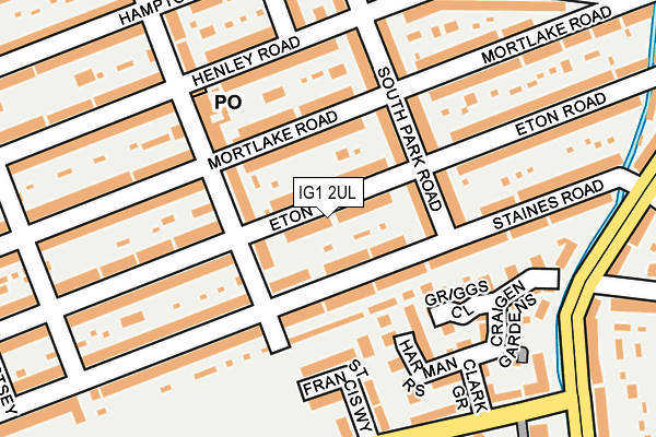 IG1 2UL map - OS OpenMap – Local (Ordnance Survey)