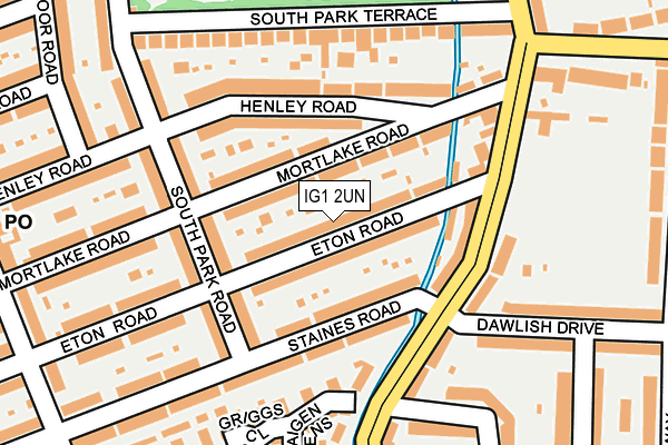 IG1 2UN map - OS OpenMap – Local (Ordnance Survey)