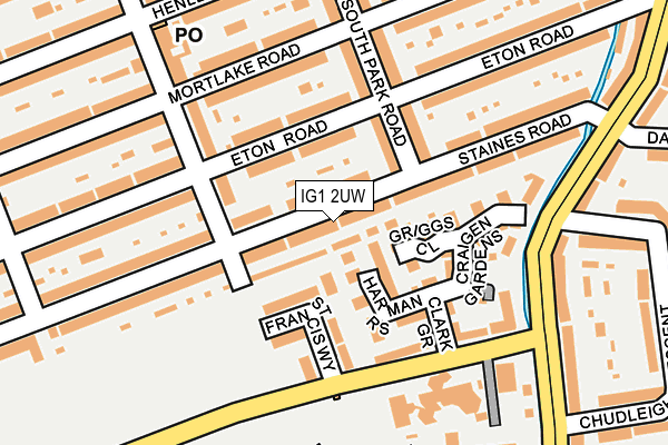 IG1 2UW map - OS OpenMap – Local (Ordnance Survey)