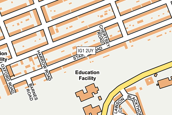 IG1 2UY map - OS OpenMap – Local (Ordnance Survey)