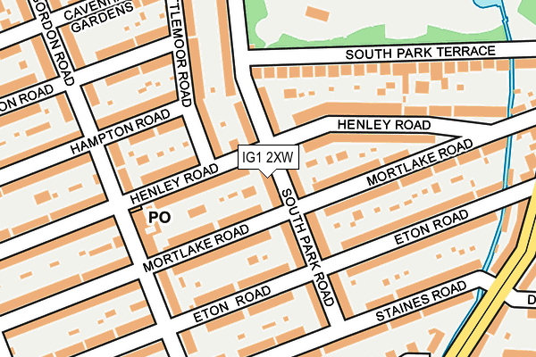 IG1 2XW map - OS OpenMap – Local (Ordnance Survey)