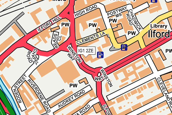 IG1 2ZE map - OS OpenMap – Local (Ordnance Survey)