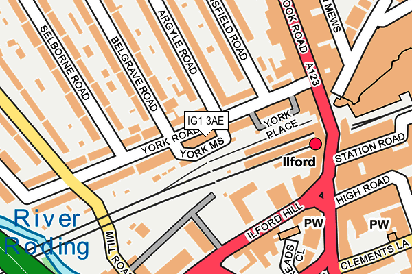 IG1 3AE map - OS OpenMap – Local (Ordnance Survey)