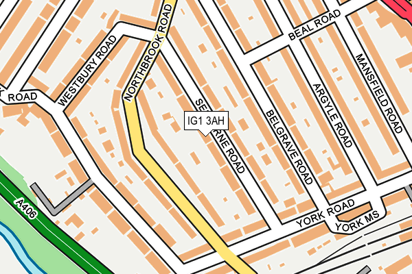 IG1 3AH map - OS OpenMap – Local (Ordnance Survey)