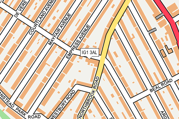 IG1 3AL map - OS OpenMap – Local (Ordnance Survey)