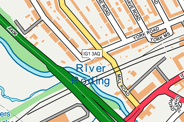 IG1 3AQ map - OS OpenMap – Local (Ordnance Survey)